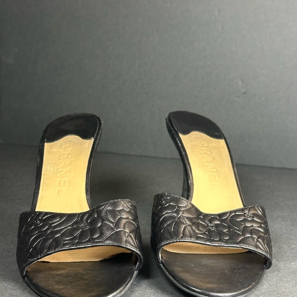 CHANEL Black Women Heel Leather Size 38 - Picture 2 of 7